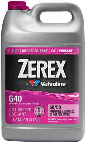 Zerex 1 Gallon Pink, Purple 50/50 Antifreeze/Coolant