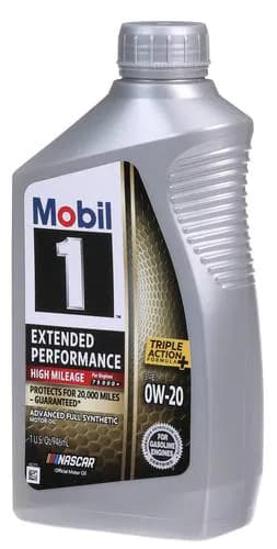 Mobil 1 Extended Performance High Mileage Full Synthetic 0W-20 Motor Oil 1 Quart