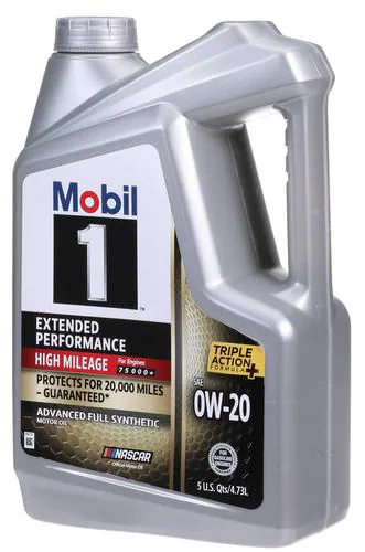 Mobil 1 Extended Performance High Mileage Full Synthetic 0W-20 Motor Oil 5 Quart