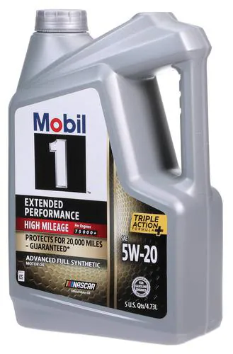 Mobil 1 Extended Performance High Mileage Full Synthetic Motor Oil 5W-20 5 Quart