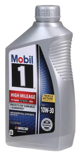 Mobil 1 High Mileage Full Synthetic 10W-30 Motor Oil 1 Quart