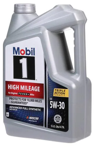 Mobil 1 High Mileage Full Synthetic Motor Oil 5W-30 5 Quart