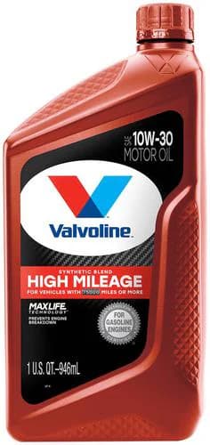 Valvoline MaxLife High Mileage Synthetic Blend 10W-30 Motor Oil 1 Quart
