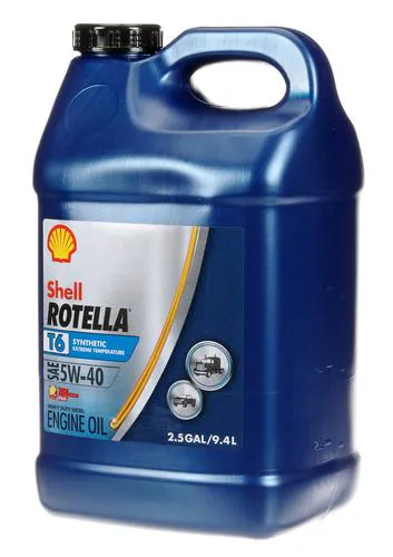 Shell Rotella T6 Full Synthetic Motor Oil 5W-40 2.5 Gallon