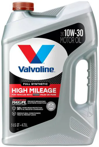 Valvoline Full Synthetic High Mileage with MaxLife Technology 10W-30 Motor Oil 5 Quart