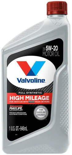 Valvoline Full Synthetic High Mileage with MaxLife Technology 5W-20 Motor Oil 1 Quart