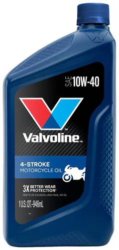 Valvoline Motorcycle Oil; 4-Stroke; Conventional; 10W-40; 1 Quart